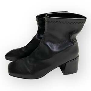 Ankle High Square Boots Black Women’s 36